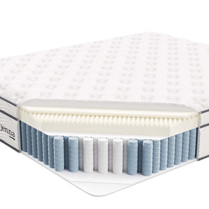 Modway Furniture Jenna 14" California King Hybrid Mattress - Pocketed Coils & Breathable Foam for Ultimate Comfort MOD-6086-WHI