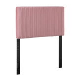 Modway Furniture Keira Twin Performance Velvet Headboard Dusty Rose 3.5 x 39.5 x 43.5 - 55.5