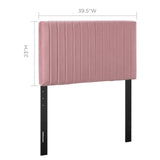 Modway Furniture Keira Twin Performance Velvet Headboard Dusty Rose 3.5 x 39.5 x 43.5 - 55.5