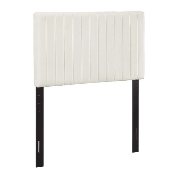 Modway Furniture Keira Performance Velvet Twin Headboard - Modern Design, Plush Comfort, Durable & Stylish for Bedrooms Ivory MOD-6093-IVO