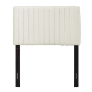 Modway Furniture Keira Performance Velvet Twin Headboard - Modern Design, Plush Comfort, Durable & Stylish for Bedrooms Ivory MOD-6093-IVO