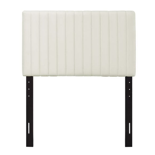 Modway Furniture Keira Performance Velvet Twin Headboard - Modern Design, Plush Comfort, Durable & Stylish for Bedrooms Ivory MOD-6093-IVO