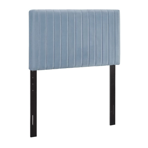 Modway Furniture Keira Performance Velvet Twin Headboard - Modern Design, Plush Comfort, Durable & Stylish for Bedrooms Light Blue MOD-6093-LBU