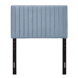 Modway Furniture Keira Performance Velvet Twin Headboard - Modern Design, Plush Comfort, Durable & Stylish for Bedrooms Light Blue MOD-6093-LBU