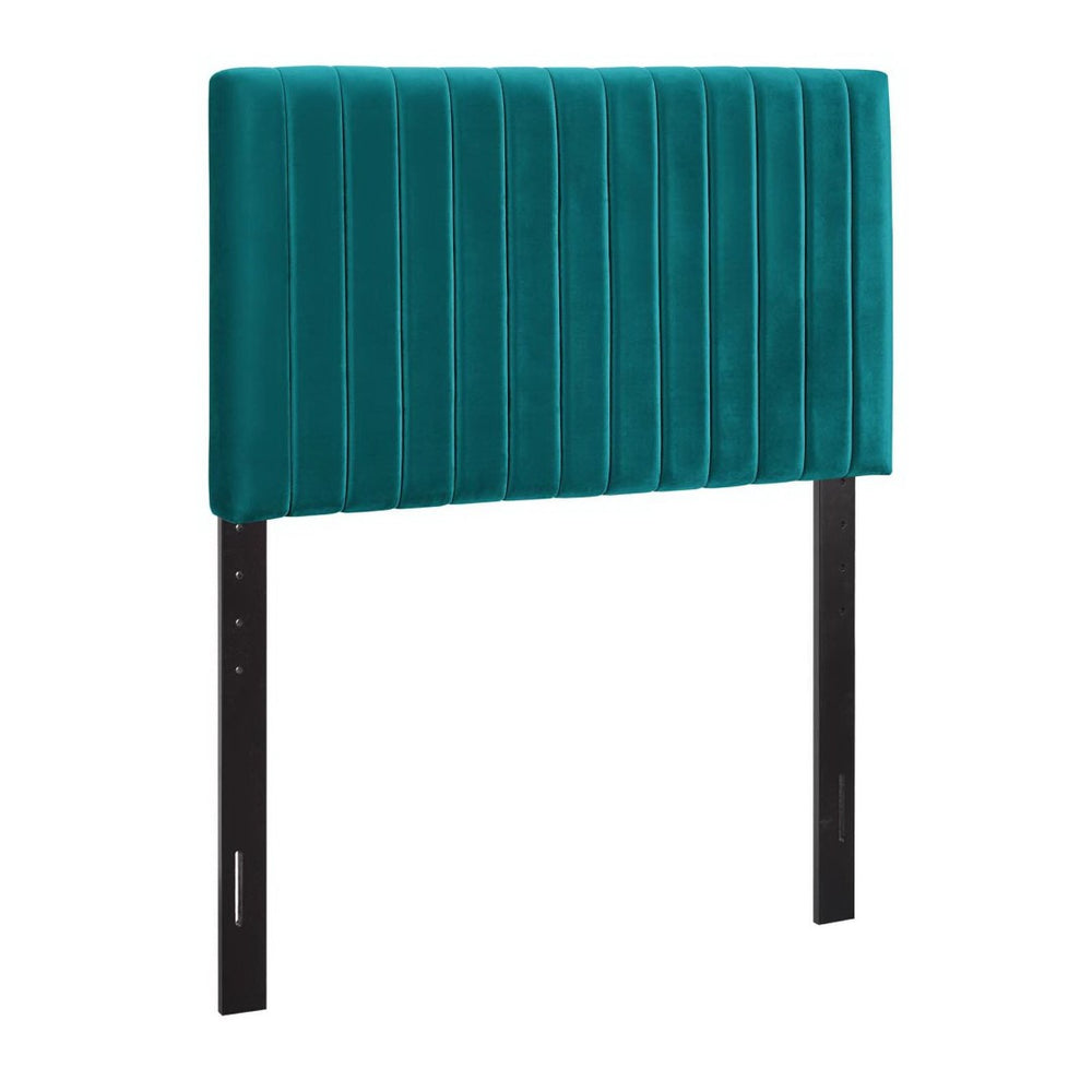 Modway Furniture Keira Performance Velvet Twin Headboard - Modern Design, Plush Comfort, Durable & Stylish for Bedrooms Teal MOD-6093-TEA