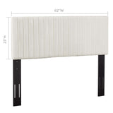 Modway Furniture Keira Full / Queen Performance Velvet Headboard Ivory 3.5 x 62 x 43.5 - 55.5