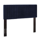 Modway Furniture Keira Full / Queen Performance Velvet Headboard Midnight Blue 3.5 x 62 x 43.5 - 55.5