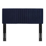 Modway Furniture Keira Full / Queen Performance Velvet Headboard Midnight Blue 3.5 x 62 x 43.5 - 55.5