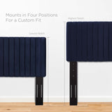 Modway Furniture Keira Full / Queen Performance Velvet Headboard Midnight Blue 3.5 x 62 x 43.5 - 55.5