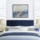 Modway Furniture Keira Full / Queen Performance Velvet Headboard Midnight Blue 3.5 x 62 x 43.5 - 55.5