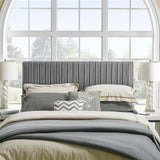 Modway Furniture Keira King/California King Performance Velvet Headboard Gray 3.5 x 78.5 x 43.5 - 55.5