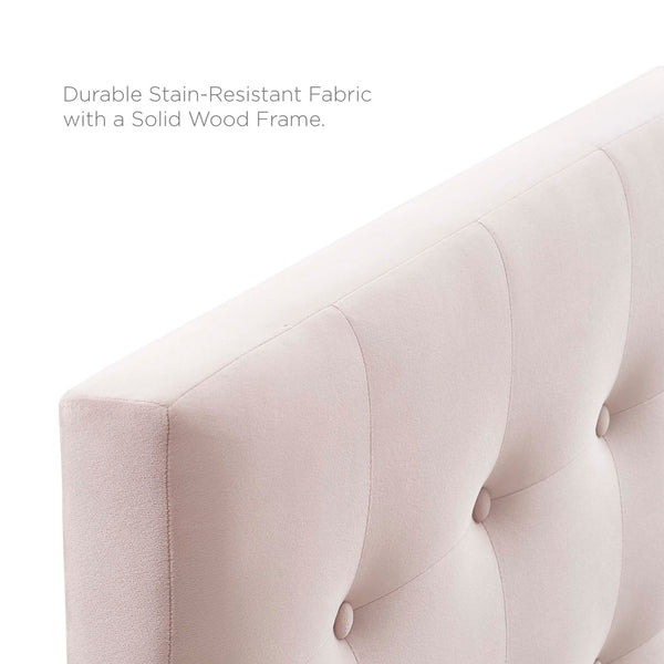 Modway Furniture Emily Biscuit Tufted Performance Velvet Queen Headboard - Vintage Charm Meets Modern Durability Pink MOD-6116-PNK