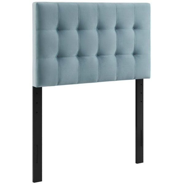Modway Furniture Lily Biscuit Tufted Performance Velvet Twin Headboard - Elegant, Durable, and Stain-Resistant Design Light Blue MOD-6118-LBU