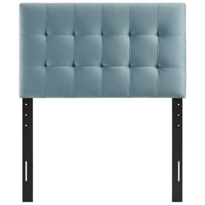 Modway Furniture Lily Biscuit Tufted Performance Velvet Twin Headboard - Elegant, Durable, and Stain-Resistant Design Light Blue MOD-6118-LBU