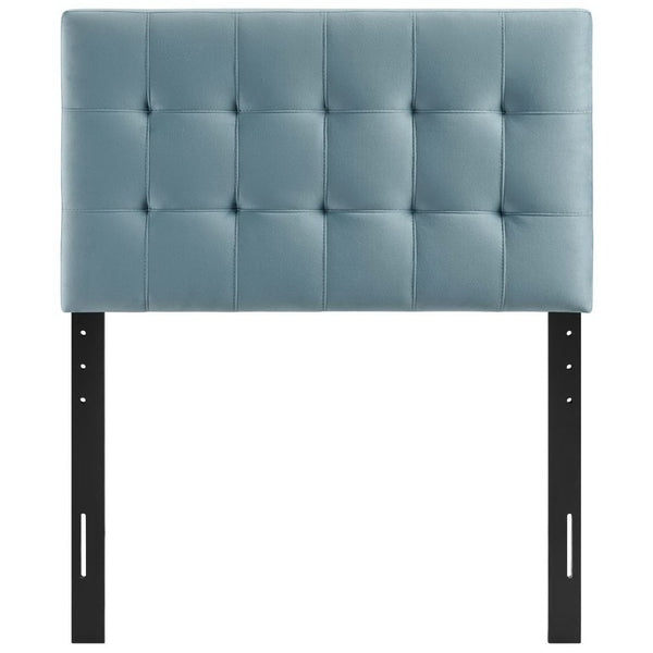Modway Furniture Lily Biscuit Tufted Performance Velvet Twin Headboard - Elegant, Durable, and Stain-Resistant Design Light Blue MOD-6118-LBU
