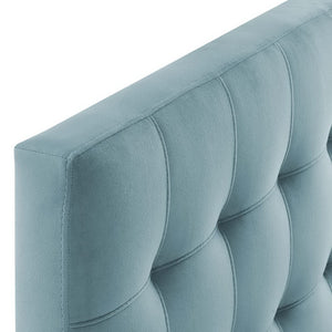 Modway Furniture Lily Biscuit Tufted Performance Velvet Twin Headboard - Elegant, Durable, and Stain-Resistant Design Light Blue MOD-6118-LBU