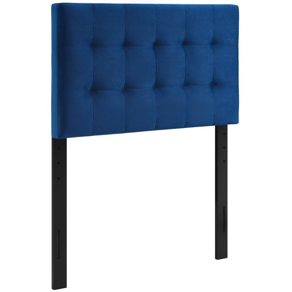 Modway Furniture Lily Biscuit Tufted Performance Velvet Twin Headboard - Elegant, Durable, and Stain-Resistant Design Navy MOD-6118-NAV
