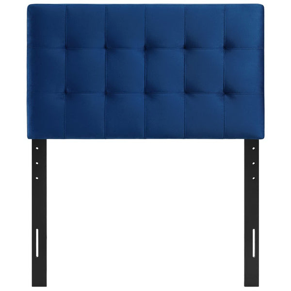 Modway Furniture Lily Biscuit Tufted Performance Velvet Twin Headboard - Elegant, Durable, and Stain-Resistant Design Navy MOD-6118-NAV