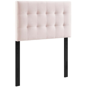 Modway Furniture Lily Biscuit Tufted Performance Velvet Twin Headboard - Elegant, Durable, and Stain-Resistant Design Pink MOD-6118-PNK