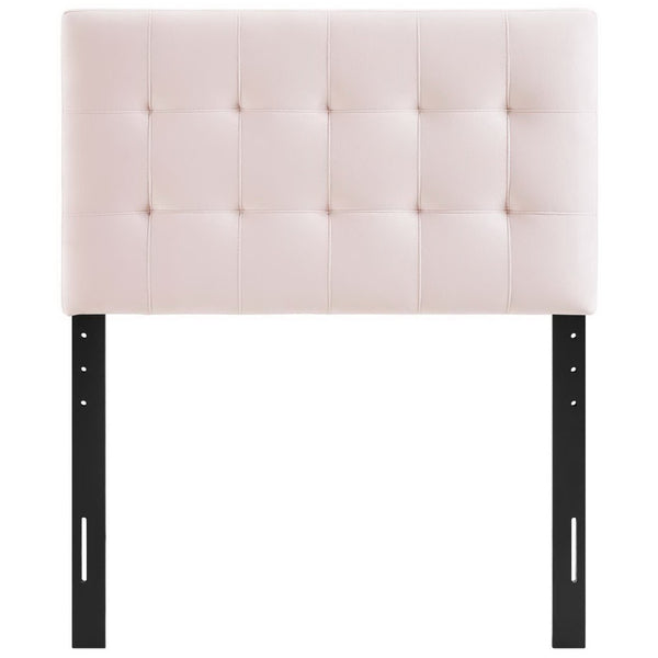 Modway Furniture Lily Biscuit Tufted Performance Velvet Twin Headboard - Elegant, Durable, and Stain-Resistant Design Pink MOD-6118-PNK