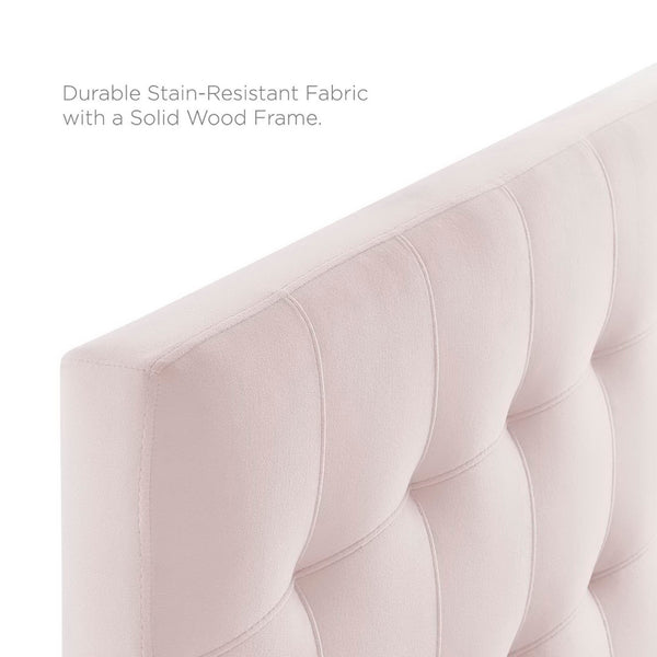 Modway Furniture Lily Biscuit Tufted Performance Velvet Twin Headboard - Elegant, Durable, and Stain-Resistant Design Pink MOD-6118-PNK