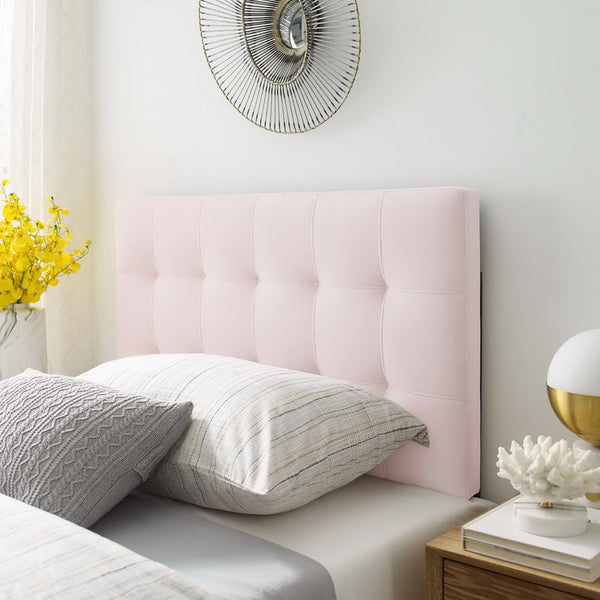 Modway Furniture Lily Biscuit Tufted Performance Velvet Twin Headboard - Elegant, Durable, and Stain-Resistant Design Pink MOD-6118-PNK