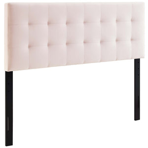 Modway Furniture Lily Biscuit Tufted Performance Velvet Full Headboard - Stylish Design for Durable Everyday Use Pink MOD-6119-PNK