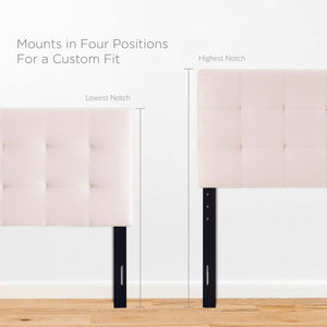 Modway Furniture Lily Biscuit Tufted Performance Velvet Full Headboard - Stylish Design for Durable Everyday Use Pink MOD-6119-PNK