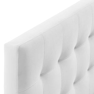 Modway Furniture Lily Biscuit Tufted Performance Velvet Full Headboard - Stylish Design for Durable Everyday Use White MOD-6119-WHI