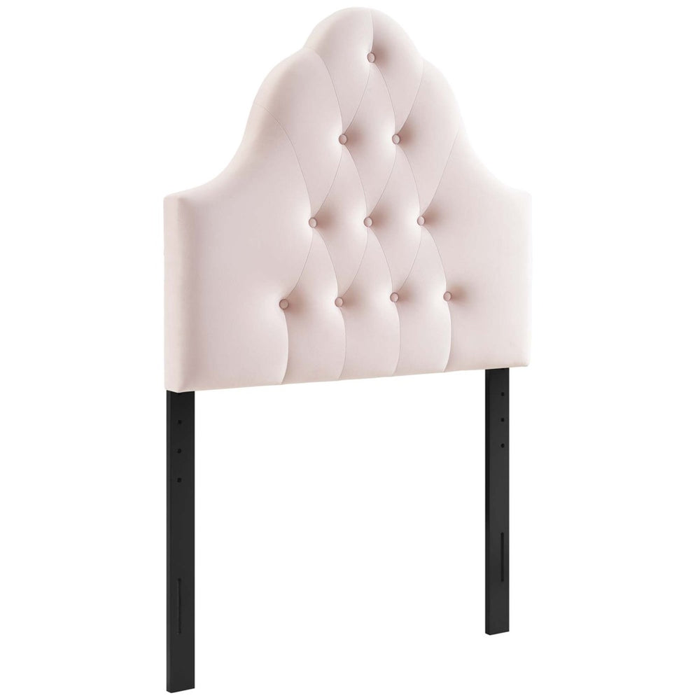 Modway Furniture Sovereign Diamond Tufted Performance Velvet Twin Headboard - Vintage Glamour for Modern Spaces Pink MOD-6122-PNK