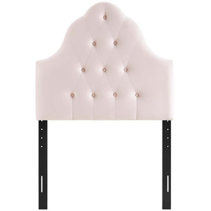 Modway Furniture Sovereign Diamond Tufted Performance Velvet Twin Headboard - Vintage Glamour for Modern Spaces Pink MOD-6122-PNK