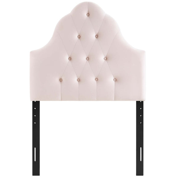 Modway Furniture Sovereign Diamond Tufted Performance Velvet Twin Headboard - Vintage Glamour for Modern Spaces Pink MOD-6122-PNK