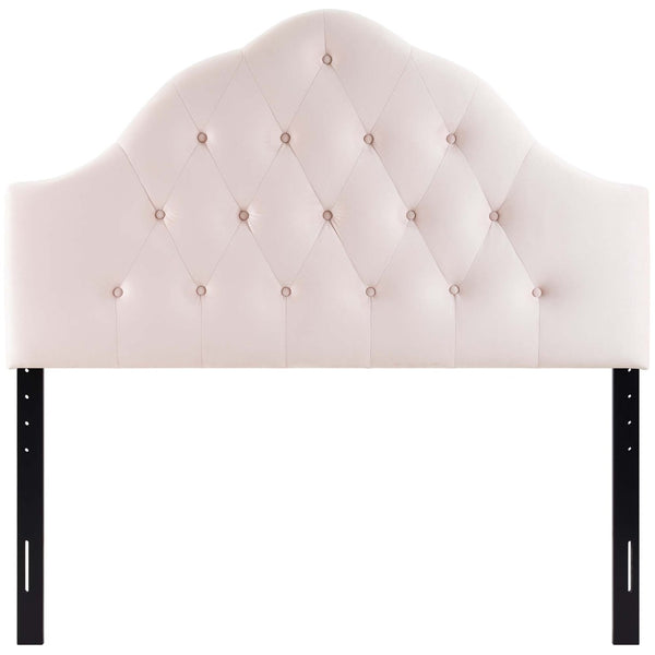 Modway Furniture Sovereign Diamond Tufted Velvet Queen Headboard - Luxurious Performance Fabric for Timeless Elegance Pink MOD-6124-PNK