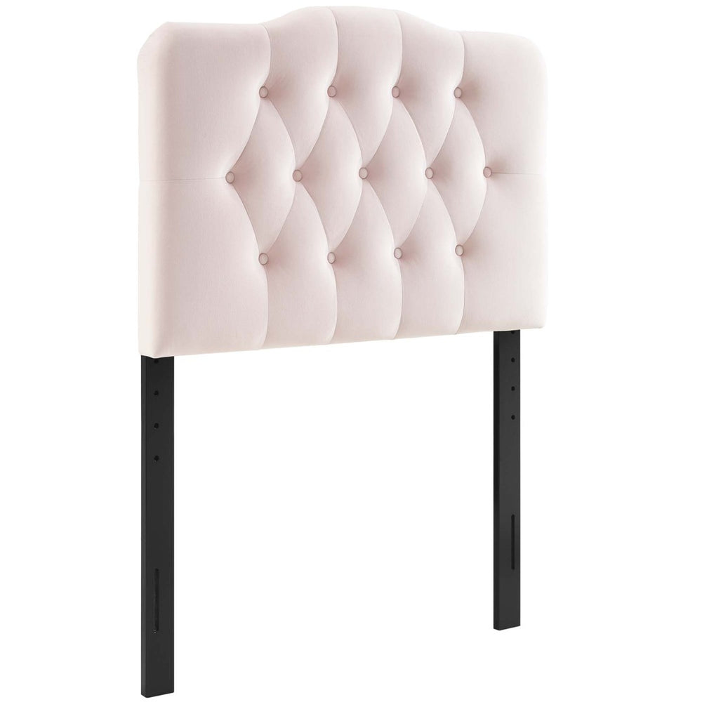 Modway Furniture Annabel Diamond Tufted Performance Velvet Twin Headboard - Elegant Comfort for Kids' Rooms & Dorms Pink MOD-6126-PNK