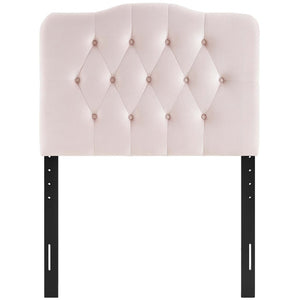 Modway Furniture Annabel Diamond Tufted Performance Velvet Twin Headboard - Elegant Comfort for Kids' Rooms & Dorms Pink MOD-6126-PNK