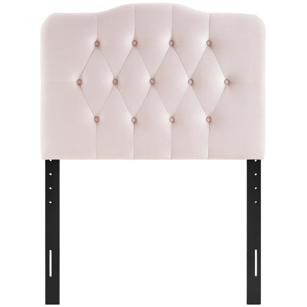 Modway Furniture Annabel Diamond Tufted Performance Velvet Twin Headboard - Elegant Comfort for Kids' Rooms & Dorms Pink MOD-6126-PNK