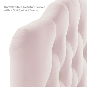 Modway Furniture Annabel Diamond Tufted Performance Velvet Twin Headboard - Elegant Comfort for Kids' Rooms & Dorms Pink MOD-6126-PNK