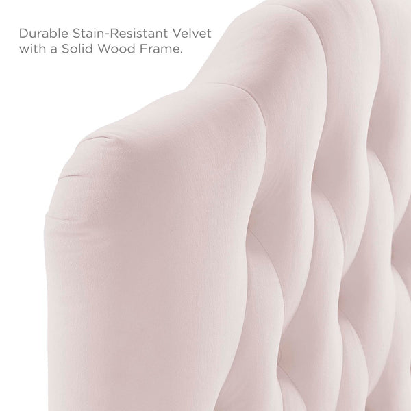 Modway Furniture Annabel Diamond Tufted Performance Velvet Twin Headboard - Elegant Comfort for Kids' Rooms & Dorms Pink MOD-6126-PNK