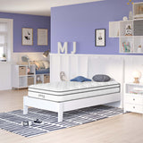 Jenna 8" Innerspring and Foam Narrow Twin Mattress White MOD-6132-WHI