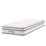 Jenna 8" Innerspring and Foam Narrow Twin Mattress White MOD-6132-WHI