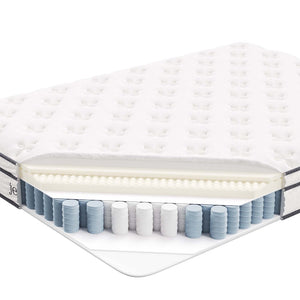 Modway Furniture Jenna 8" Hybrid Innerspring & Foam Mattress - Pressure Relief, Motion Isolation, Firm Support MOD-6134-WHI