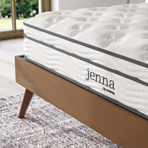 Modway Furniture Jenna 8" Hybrid Innerspring & Foam King Mattress - Breathable, Supportive, & Motion-Isolating Comfort MOD-6136-WHI