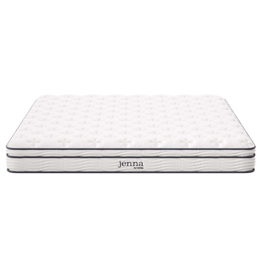 Modway Furniture Jenna 8" Hybrid Innerspring & Foam King Mattress - Breathable, Supportive, & Motion-Isolating Comfort MOD-6136-WHI