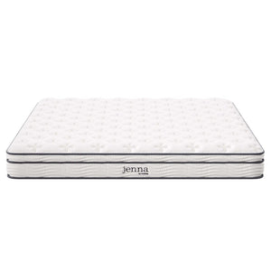 Modway Furniture Jenna 8" Hybrid Innerspring & Foam King Mattress - Breathable, Supportive, & Motion-Isolating Comfort MOD-6136-WHI