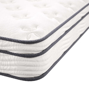 Modway Furniture Jenna 8" Hybrid Innerspring & Foam King Mattress - Breathable, Supportive, & Motion-Isolating Comfort MOD-6136-WHI
