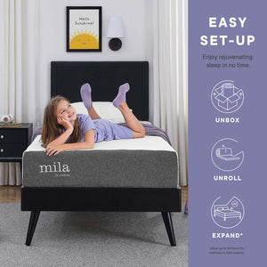 Modway Furniture Mila 6" Memory Foam Twin Mattress - Lightweight, Breathable, Ideal for Kids, Dorms & Compact Spaces MOD-6138-WHI