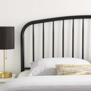 Modway Furniture Nova Metal King Headboard by Modway - Durable Powder-Coated Iron with Adjustable Height & Modern Design MOD-6151-BLK
