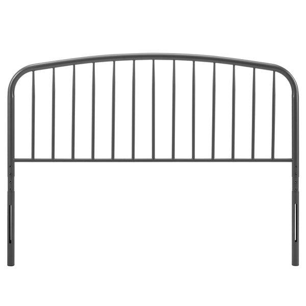 Modway Furniture Nova Modway Arched Spindle Iron Headboard Modern Farmhouse King Bedroom Accent Gray MOD-6151-GRY