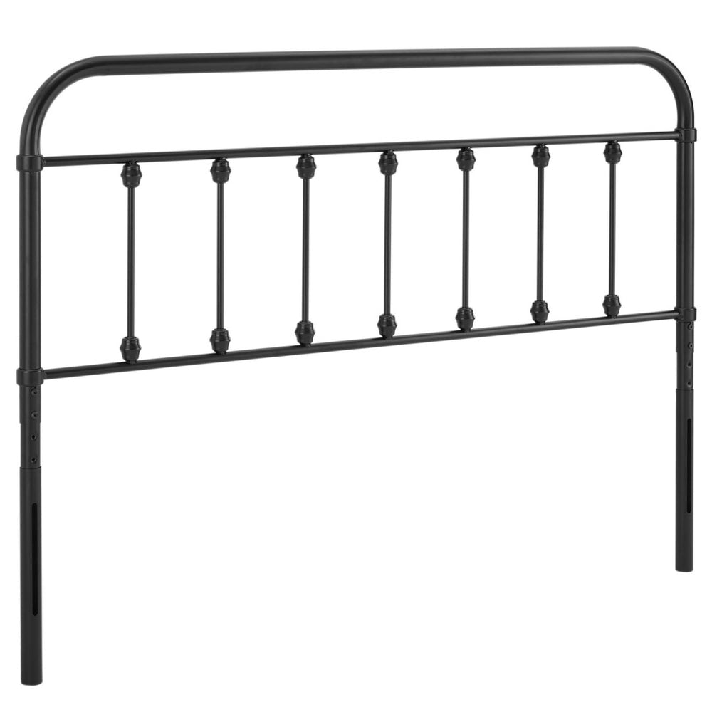 Modway Furniture Sage Metal Twin Headboard - Adjustable Rustic Modern Design for Timeless Bedroom Elegance Black MOD-6152-BLK
