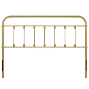Modway Furniture Sage Metal Twin Headboard - Adjustable Rustic Modern Design for Timeless Bedroom Elegance Gold MOD-6152-GLD